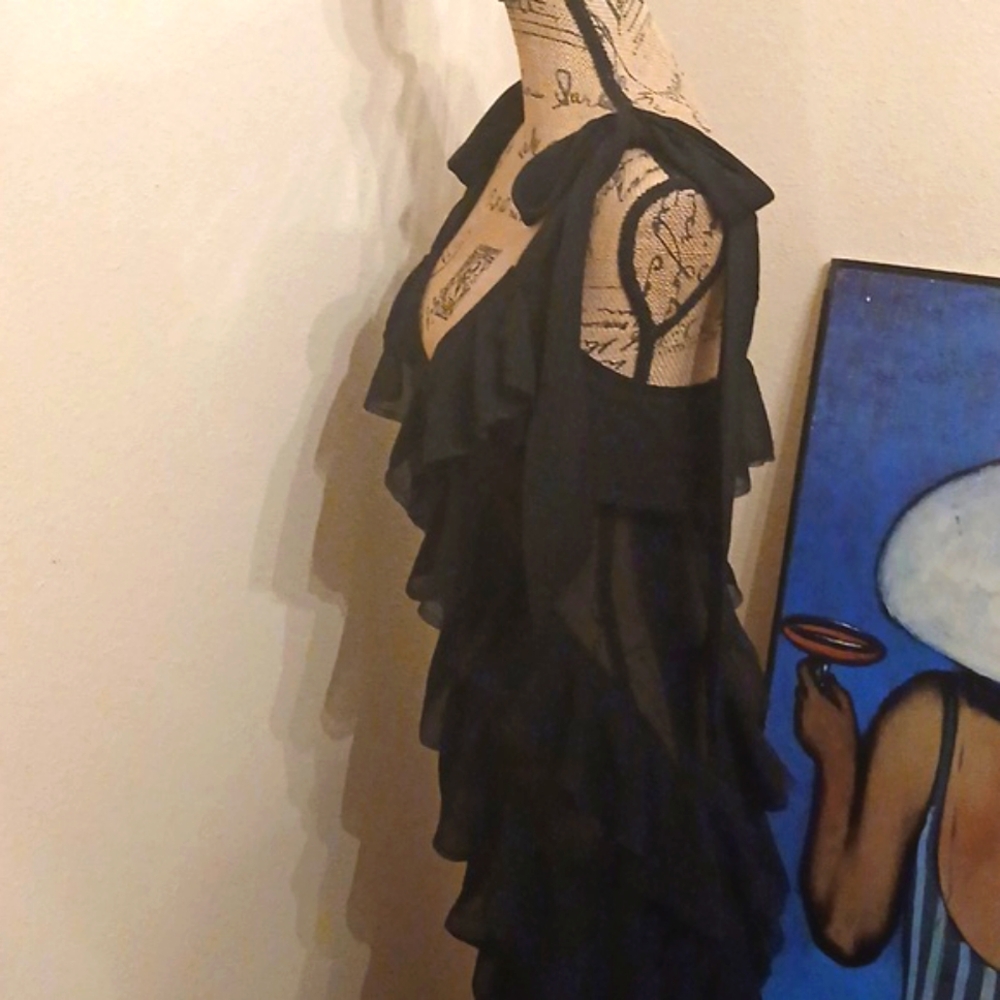 Widow Mesh Ruffle Maxi Dress - Picture 8 of 10